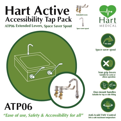 Hart Accessibility Basin Tap - Extended Levers